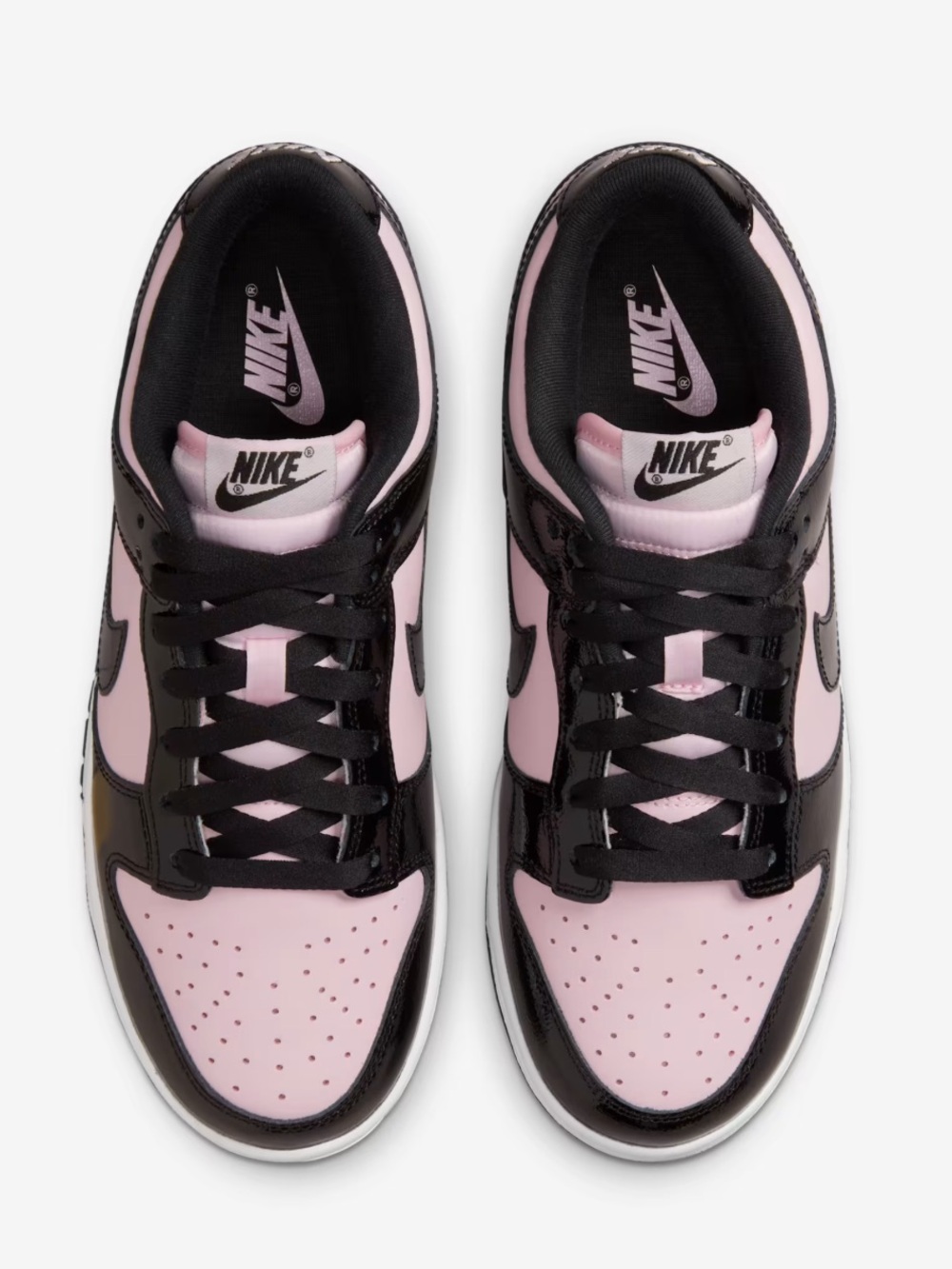 Women's Nike Low Dunks Pink, White, and Black Size 5.5